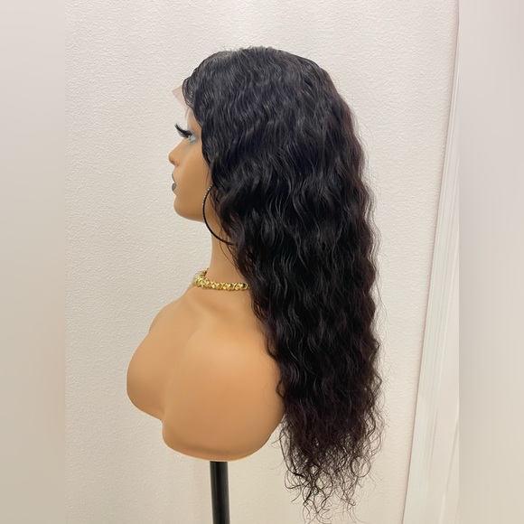22” Virgin Human Hair Water Wave, Natural Color, 360 Lace Wig - Picture 4 of 9